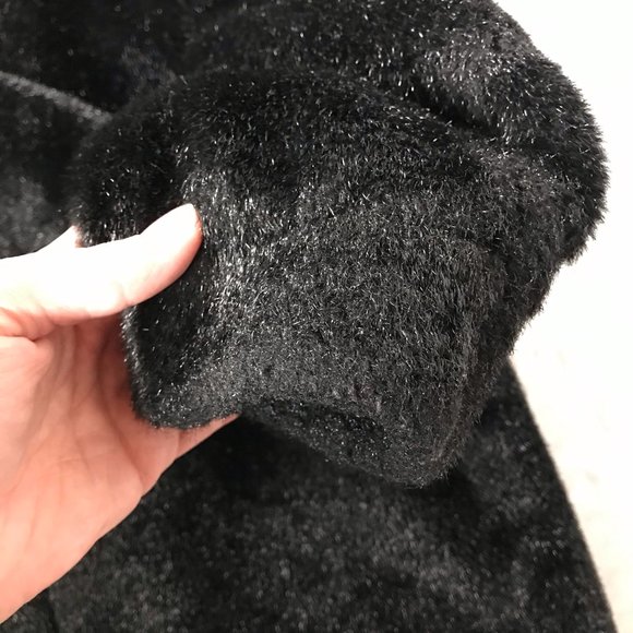 Vintage Charles Klein Black Faux Fur Hooded Jacket - Picture 14 of 15